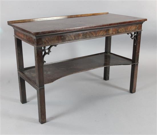 A George III mahogany serving table, W.4ft. D.1ft10in. H.2ft8in.